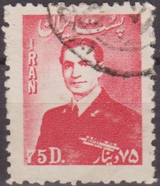 IRAN 1951 Scott 955 Sello Retrato Mohammad Reza Shah Pahlavi Usado 